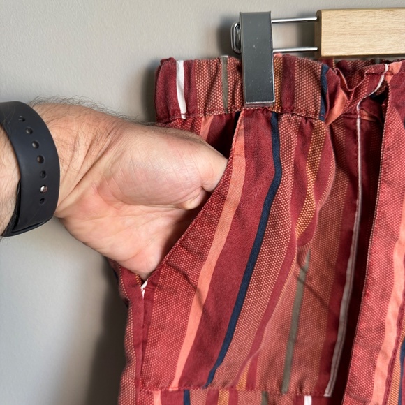 Women's Pull On Elastic Tie Waist Beach Shorts Multicolor Size M Boho High Rise - Picture 4 of 16